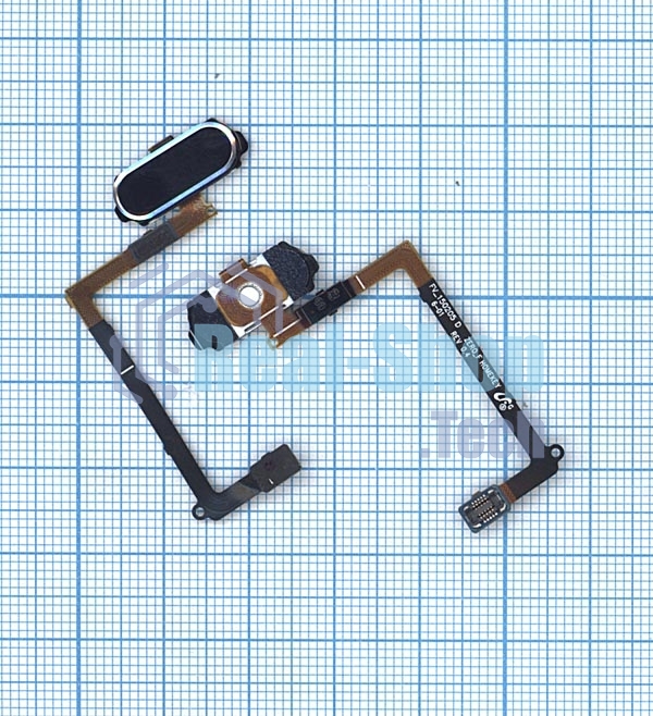 Кнопка HOME в сборе с механизмом и шлейфом для Samsung Galaxy S6 SM-G920F синяя