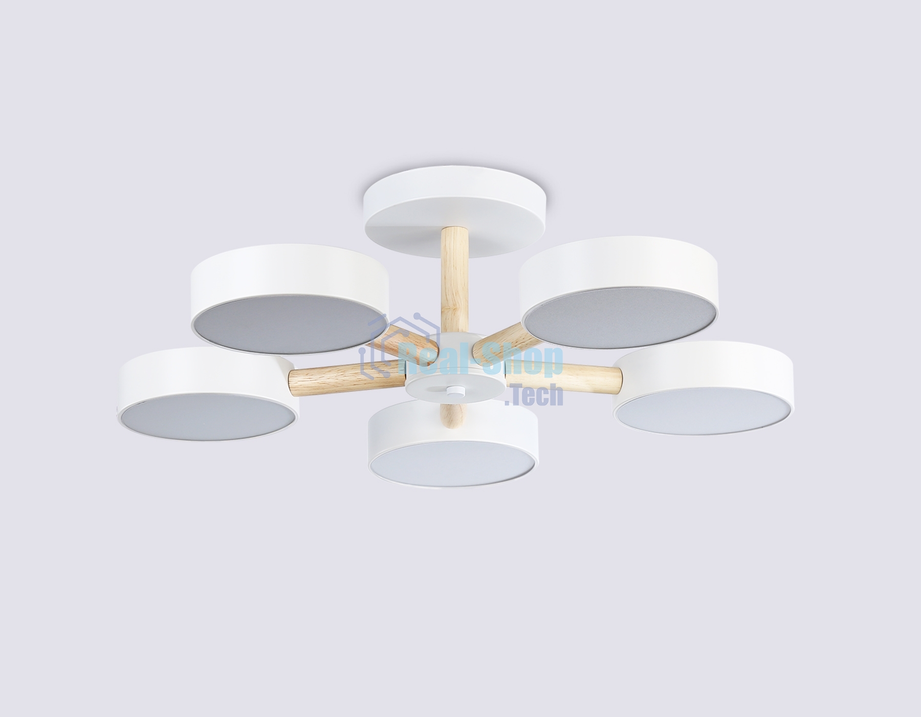 Светильник Ambrella light FL4825/5 WH белый 3000K-6400K 65W D580*160 (ПДУ ИК)