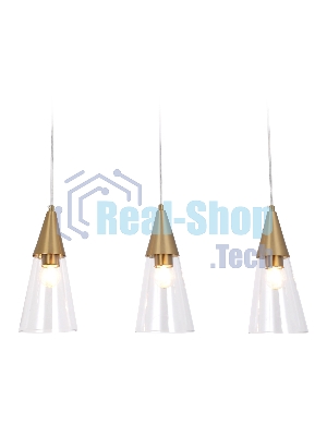 Светильник подвесной TR3669/3 BS/CL латунь/прозрачный E14/3 max 40W 590*120*850