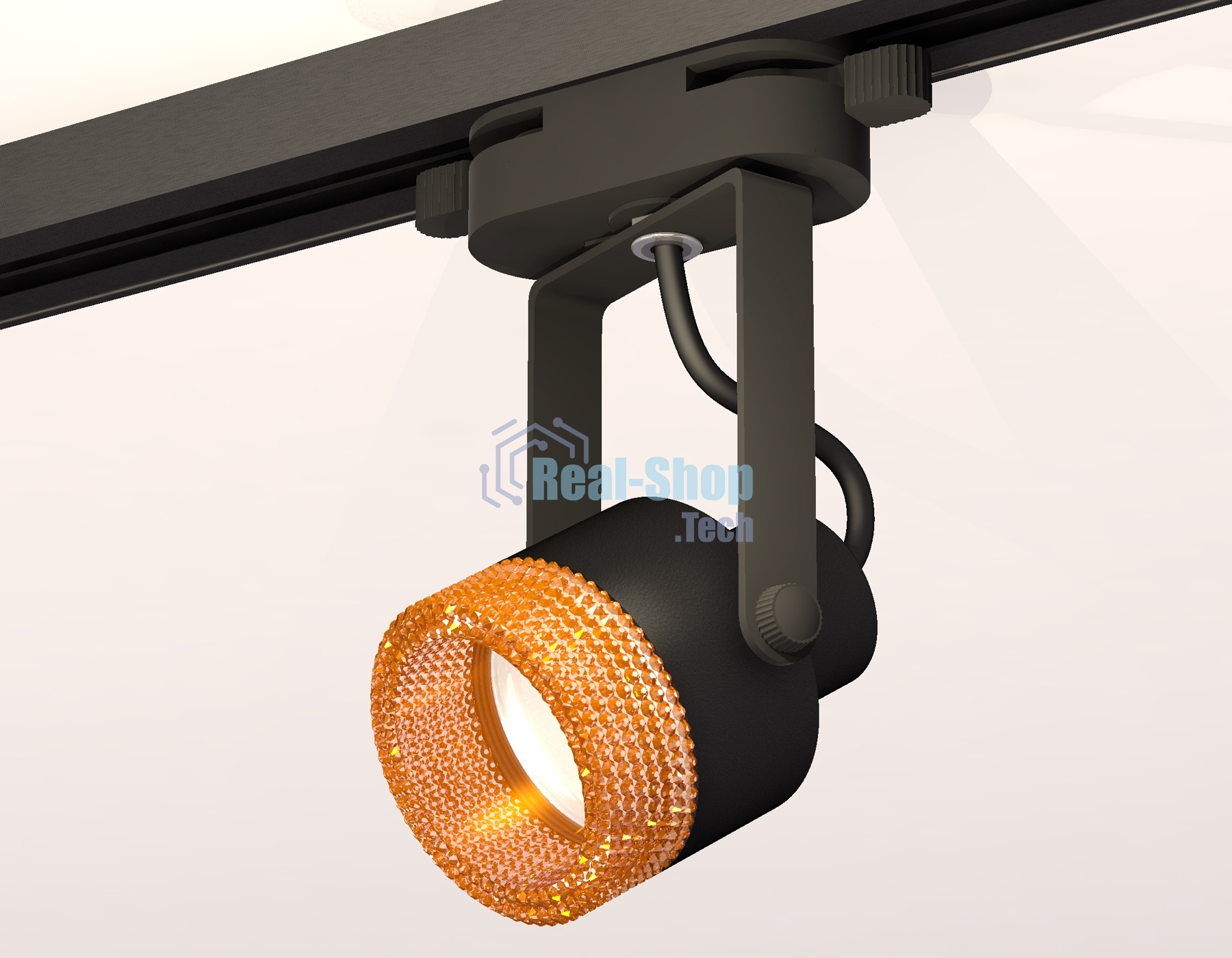 Светильник Ambrella light XT6602064 PBK/CF черный полированный/кофе MR16 GU10 (C6602, N6154)