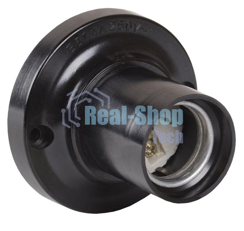 Патрон электрич. E27 Пкб27-04-К21 потолочный карболит. черный (с этикет.) ИЭК EPK12-04-01-K01