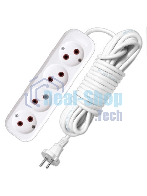 Удлинитель 4х3 м без заземл. 6А IP20 У6-766М ПВС 2х0.75 UNIVersal 766М-03