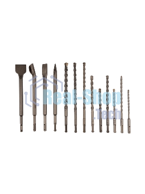Набор буров и долот Kranz SDS PLUS, 13 предметов