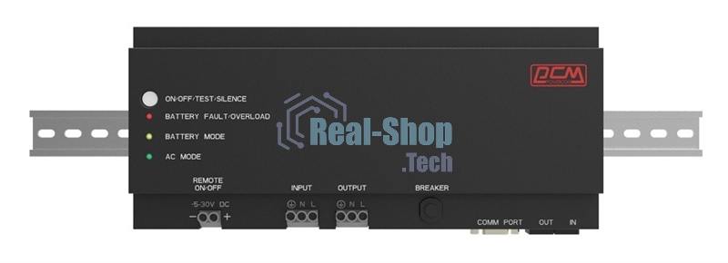 Источник бесперебойного питания Powercom DRU 850VA/510W, DIN Rail, 230V, RS-232, 2 year warranty (1114019)