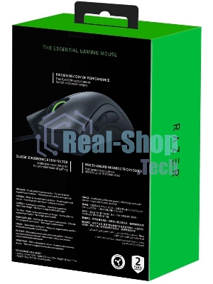 Мышь проводная Razer DeathAdder Essential черный, 6400 dpi, USB, кнопки - 5