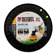Леска для триммера Denzel витой квадрат, 2,0мм х 357м, на DIN катушке FLEX CORD