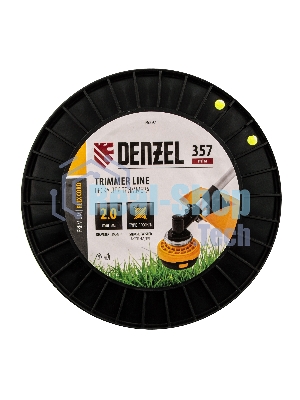 Леска для триммера Denzel витой квадрат, 2,0мм х 357м, на DIN катушке FLEX CORD