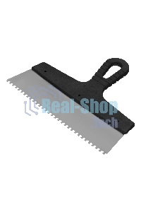 Шпатель из нержавеющей стали Сибртех 250 мм, зуб 4х4 мм, пластмассовая ручка