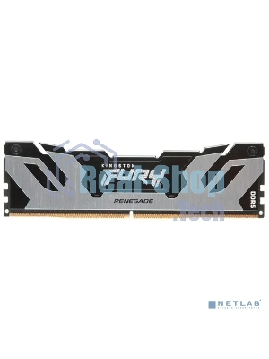 Оперативная память Kingston Fury Renegade, DDR5, 16Gb (1x16Gb), 6400MHz, CL32, DIMM, с радиатором, серебристый/черный