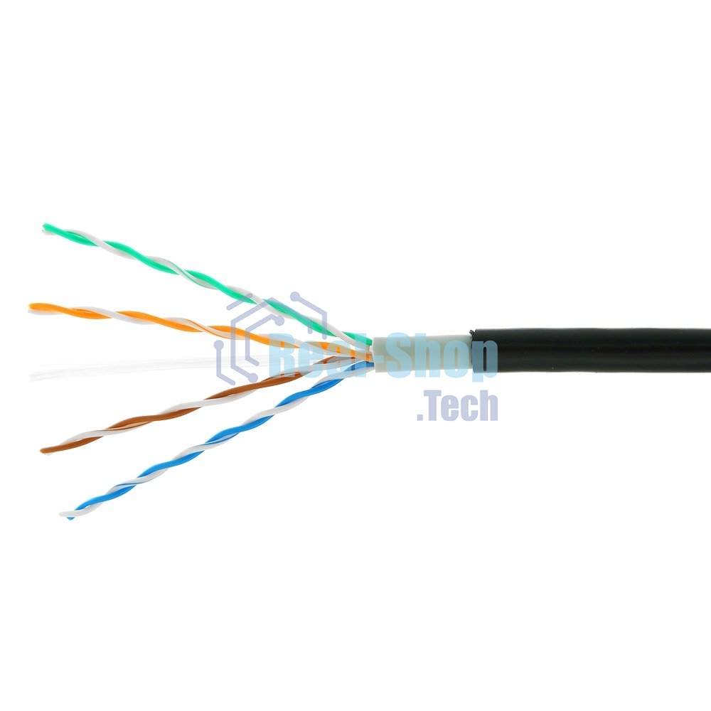 Кабель Cablexpert UPC-5051E-4-CU-OUT, UTP outdoor 4x2x0.51, медный, кат.5e, однож., 305м, box, черный