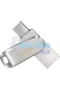Флешка USB SanDisk Ultra Dual Luxe (SDDDC4-256G-G46), 256Gb, USB 3.2/USB Type-C, R/W 150/40, серебристый