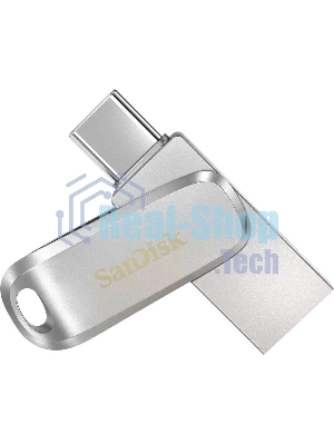 Флешка USB SanDisk Ultra Dual Luxe (SDDDC4-256G-G46), 256Gb, USB 3.2/USB Type-C, R/W 150/40, серебристый