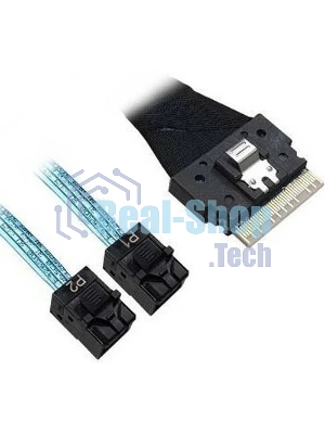Кабель Broadcom 05-60003-00 Slimline SASx8 (SFF8654) -to- 2 SAS HD x4 (SFF8643)+ SFF9402, 1M