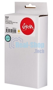 Картридж струйный Sakura B3P21A (№727 Yellow) для HP, желтый, 130 мл.