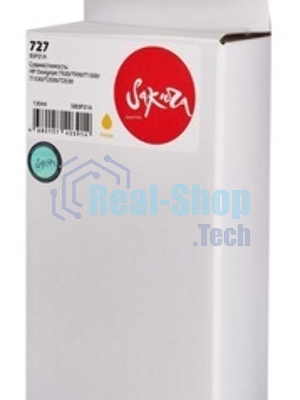 Картридж струйный Sakura B3P21A (№727 Yellow) для HP, желтый, 130 мл.