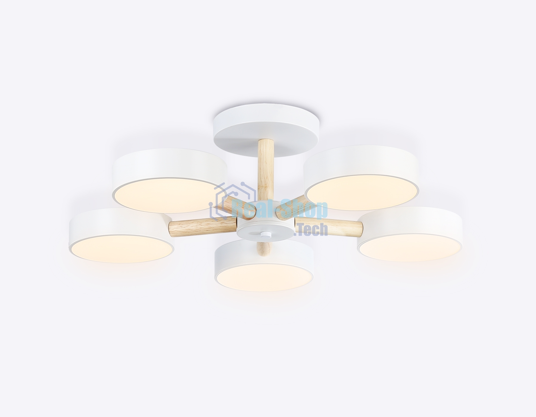 Светильник Ambrella light FL4825/5 WH белый 3000K-6400K 65W D580*160 (ПДУ ИК)