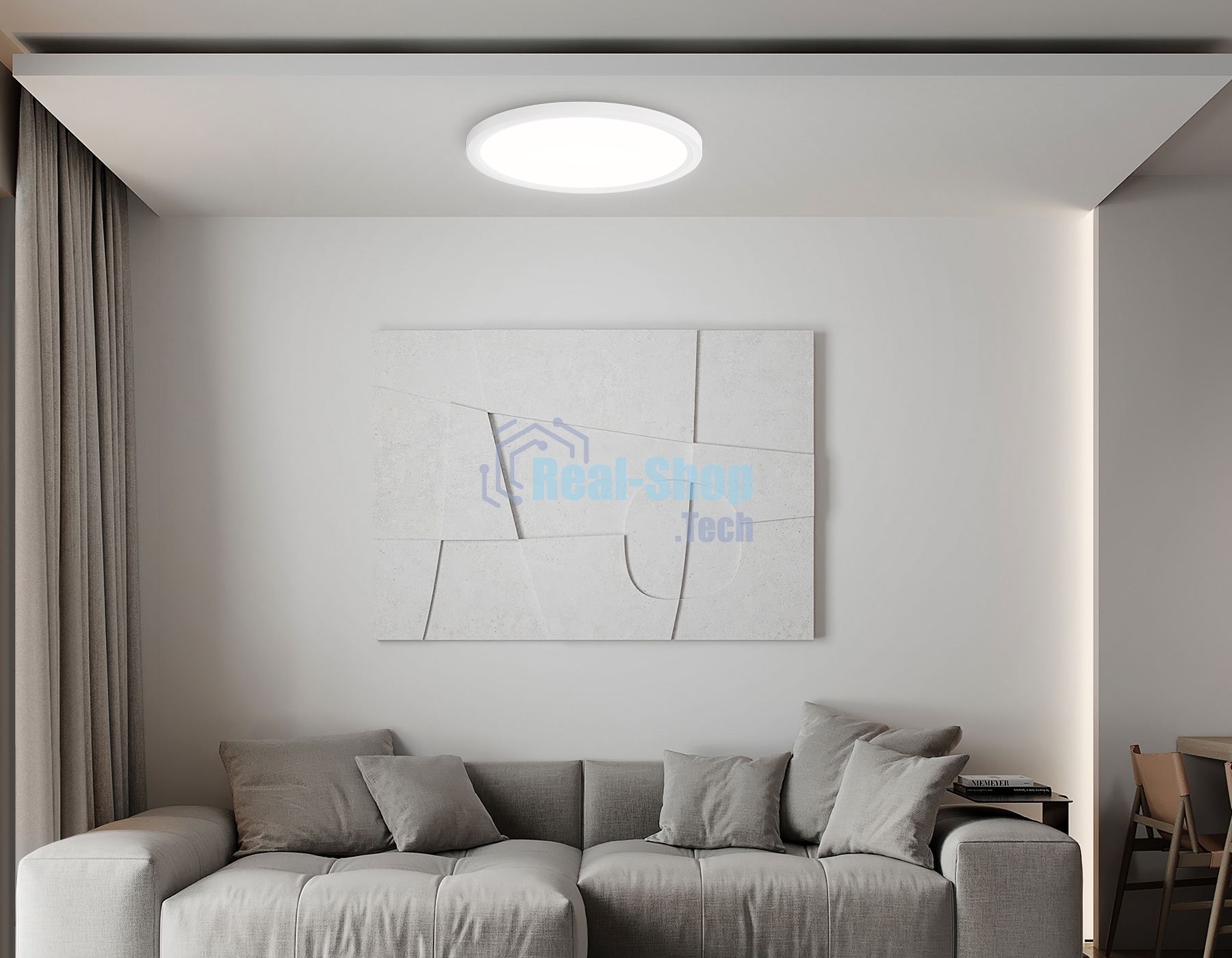 Светильник светодиодный ультратонкий Ambrella light FZ1907 WH белый IP54 35W 3000K-6500K CCT-переключатель D450*25 (Без ПДУ)