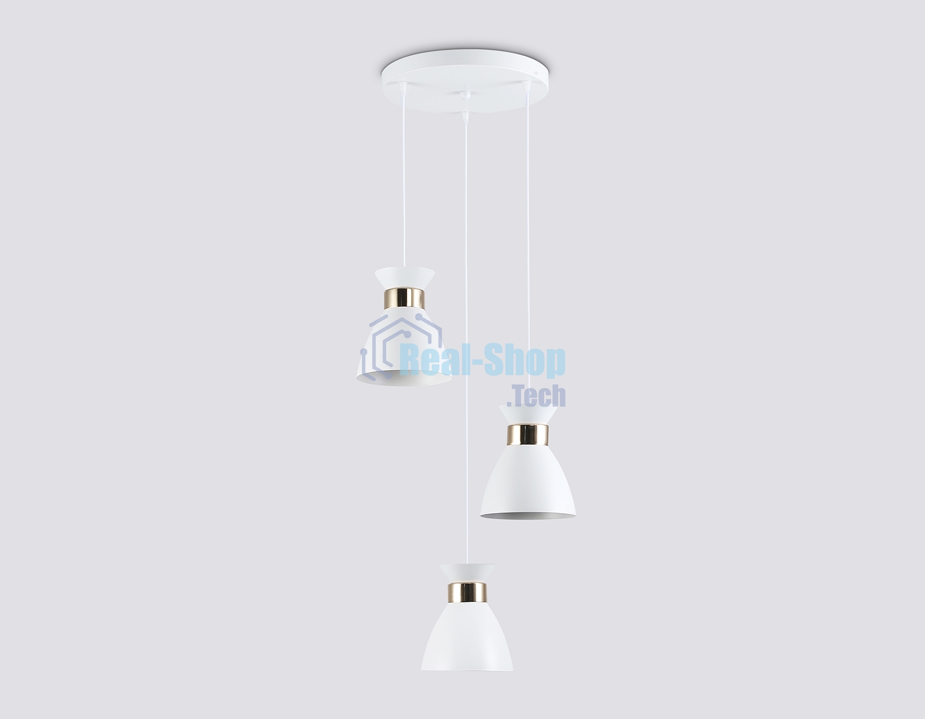 Светильник Ambrella light TR8467/3 WH/FGD белый/золото E27/3 max 60W D340*1000