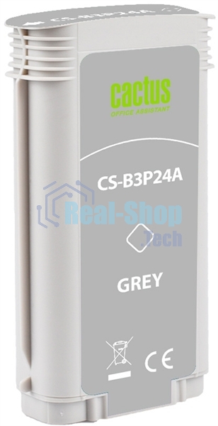 Картридж струйный Cactus CS-B3P24A №727 серый (130 мл) для HP DJ T920/T1500/T2530