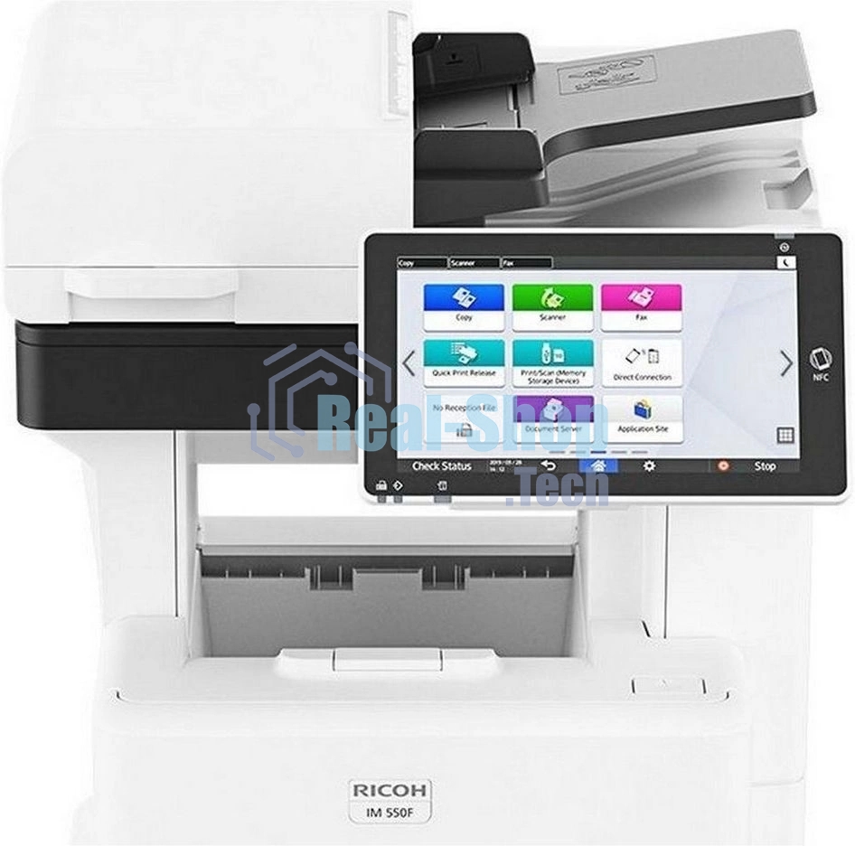 МФУ лазерное Ricoh IM 550F (418459), A4, ч/б, печ. до 55 стр/мин., скан. до 60 стр/мин. (ч/б) 40 стр/мин. (цвет), 1200 x 1200 dpi (печать) 600x600dpi (скан.), USB, Ethernet, Wi-Fi, Bluetooth, NFC