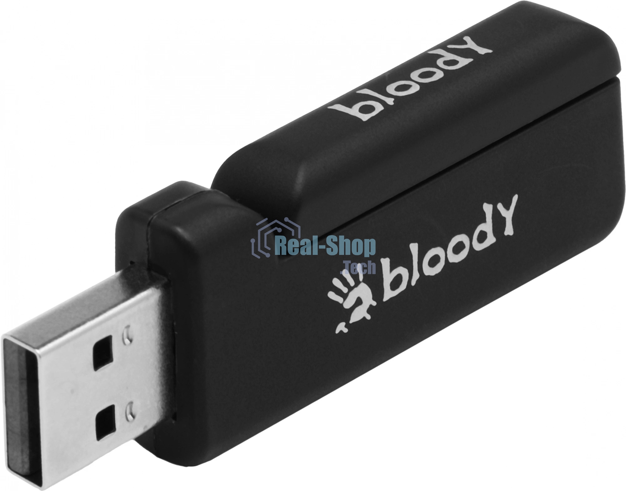 Гарнитура Bloody GR370 черный, беспроводная + проводная, Bluetooth, до 45 ч, подсветка
