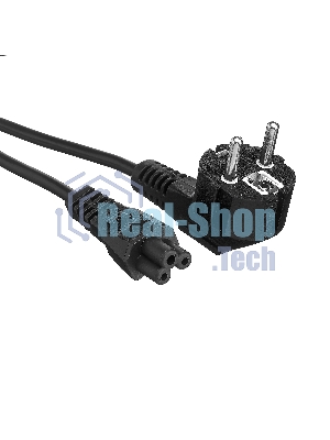 Кабель питания ноутбуков ExeGate Power PC5-7,5P (Евровилка Schuko->С5) VDE-250V-3*0.5-CU, 6A, 0.75м