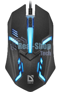 Мышь проводная Defender Hit MB-550 черный, 1600 dpi, USB, кнопки - 4