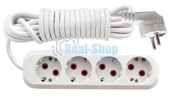 Удлинитель 4х3 м с заземл. 10А IP20 У10-555 ПВС 3х0.75 UNIVersal 555-03