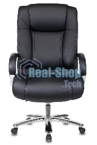 Кресло руководителя Бюрократ T-9925SL/BLACK черный, кожа, крестовина хром