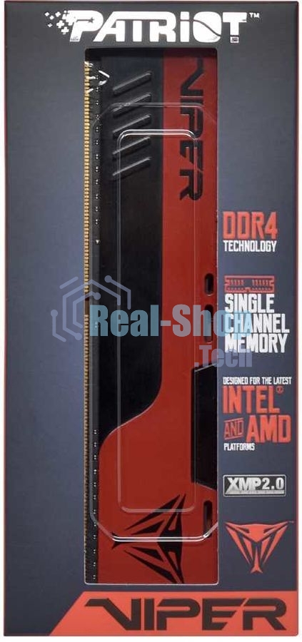 Оперативная память Patriot Viper Elite II, DDR4, 8GB (1x8 GB), 2666 MHz, CL16, DIMM, радиатор, красный