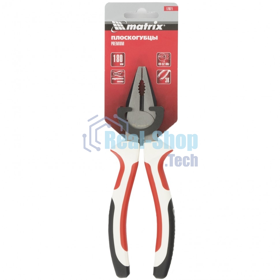 Плоскогубцы Matrix Premium, 180 мм, трехкомпонентные рукоятки
