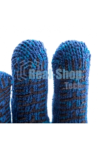 Перчатки трикотажные Сибртех усиленные, гелевое ПВХ-покрытие, 7 класс, синие