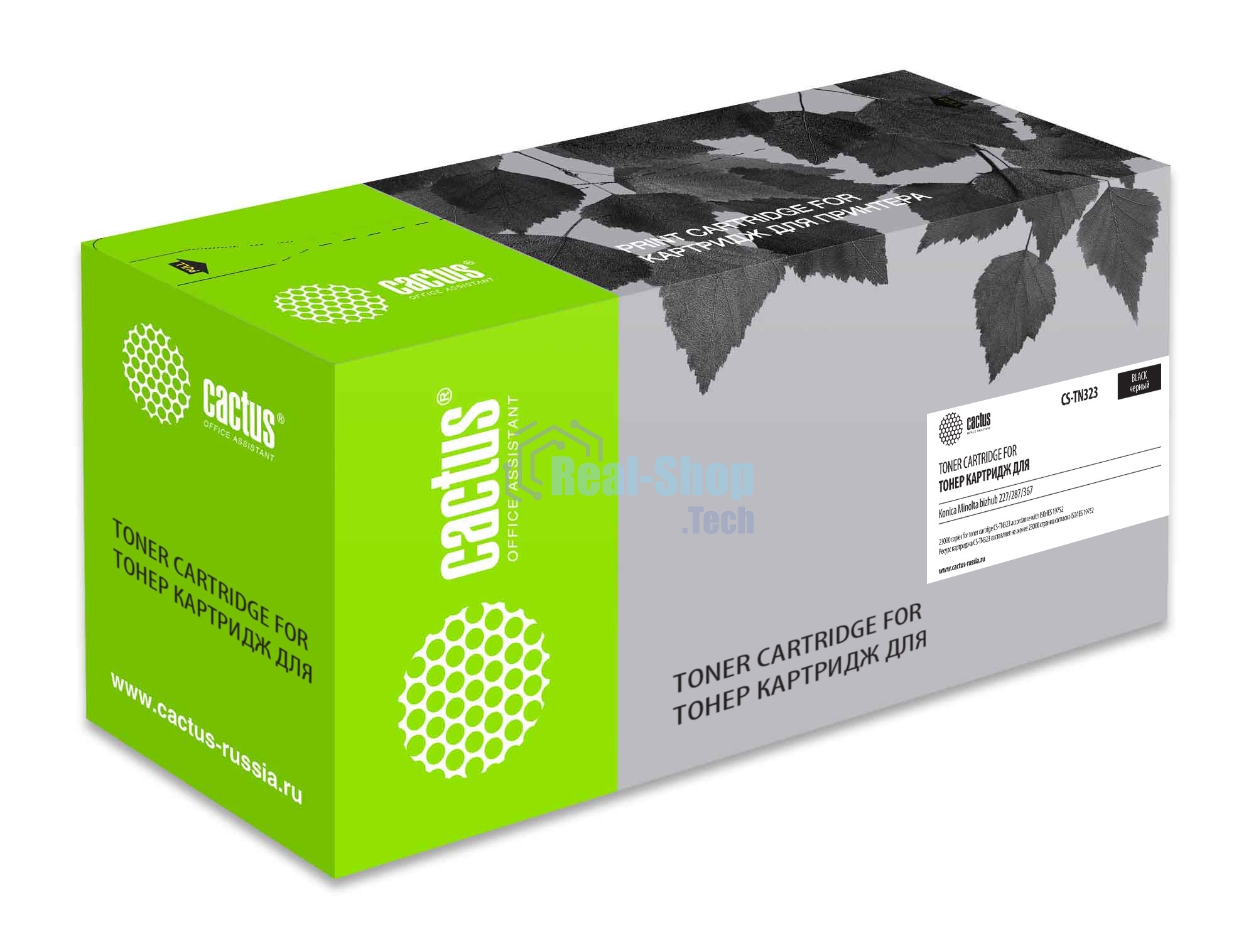Картридж лазерный Cactus CS-TN323 черный (23000 стр.) для Konica Minolta bizhub 227/287/367