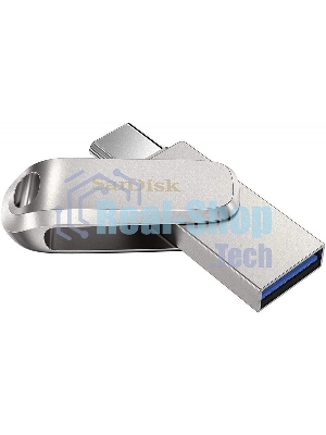 Флешка USB SanDisk Ultra Dual Luxe (SDDDC4-256G-G46), 256Gb, USB 3.2/USB Type-C, R/W 150/40, серебристый