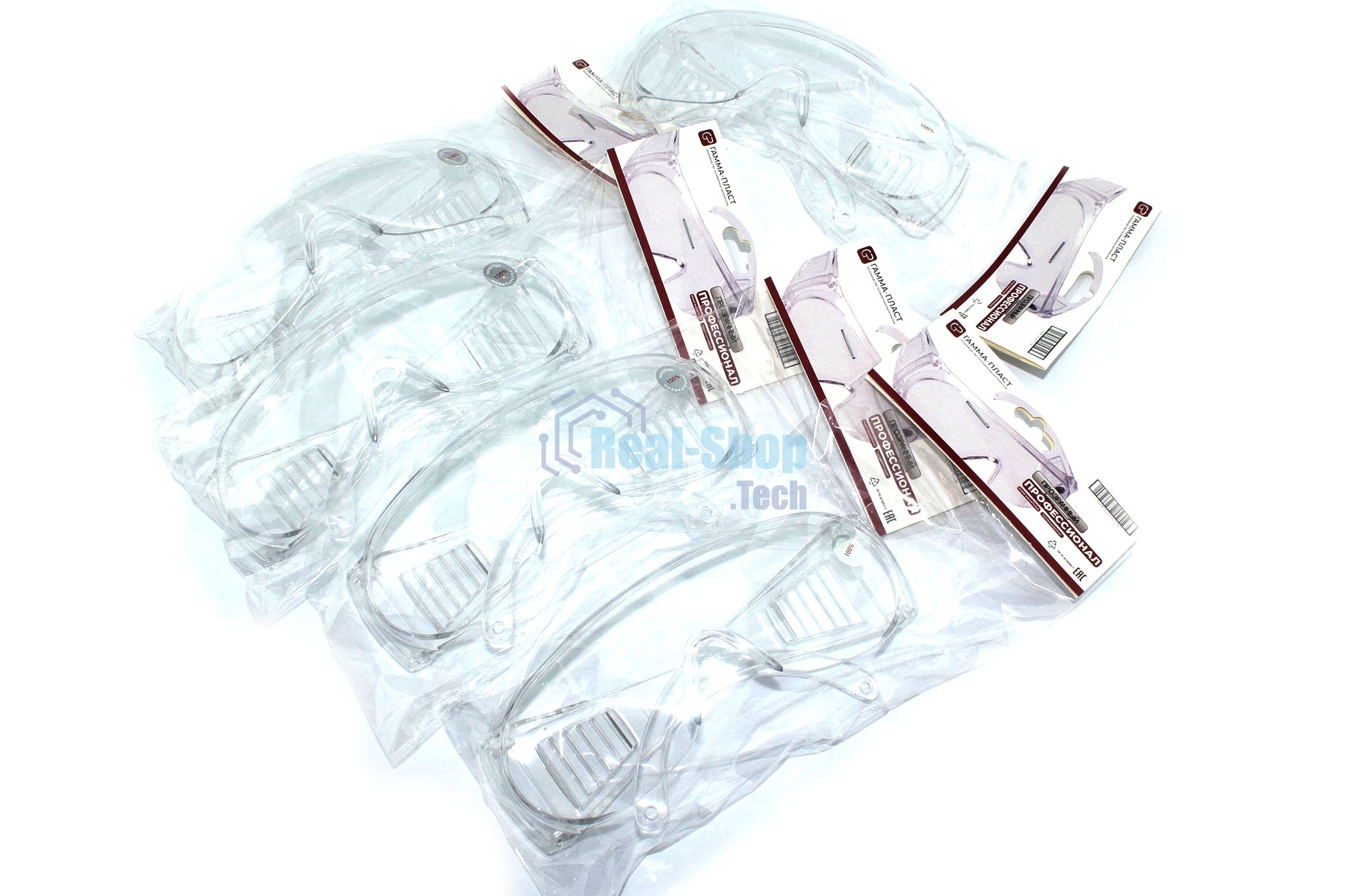 Очки защитные ПРОФЕССИОНАЛ прозрачные 5 шт