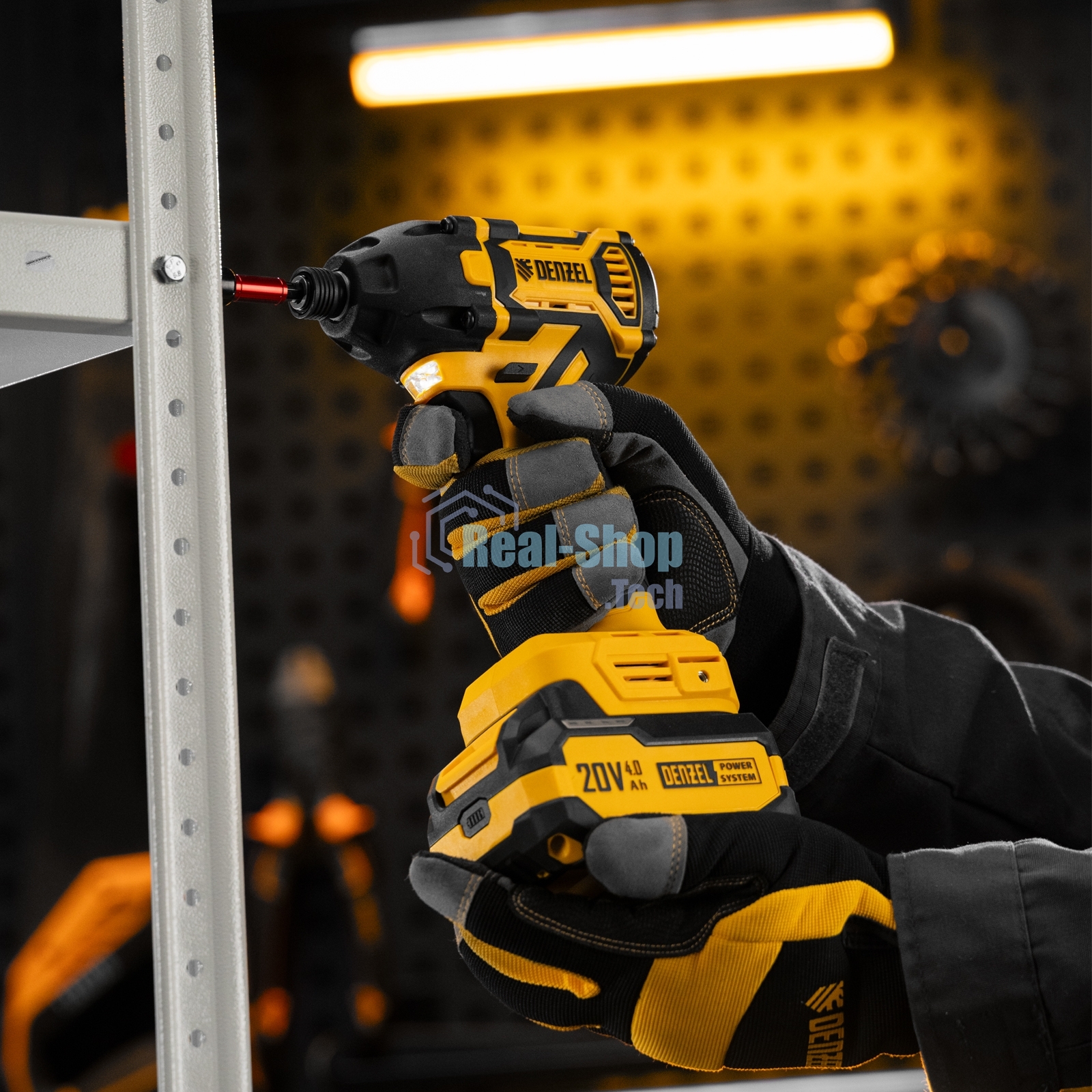 Винтоверт ударный аккумуляторный бесщет. Denzel CIDH-BL-20-270, Li-Ion, 20 В