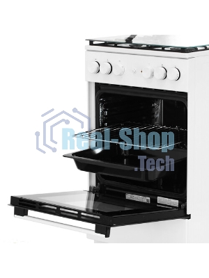 Плита комбинированная Gorenje GK5A21WH белый, конфорок 4 газовых, духовка 68 л, 50 см x 85 см x 59.4 см