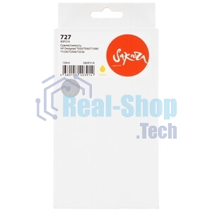 Картридж струйный Sakura B3P21A (№727 Yellow) для HP, желтый, 130 мл.