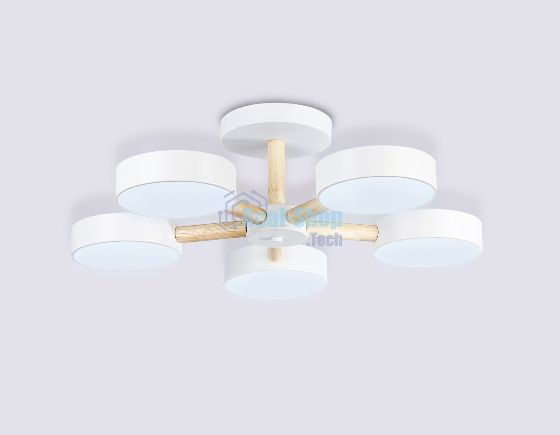 Светильник Ambrella light FL4825/5 WH белый 3000K-6400K 65W D580*160 (ПДУ ИК)