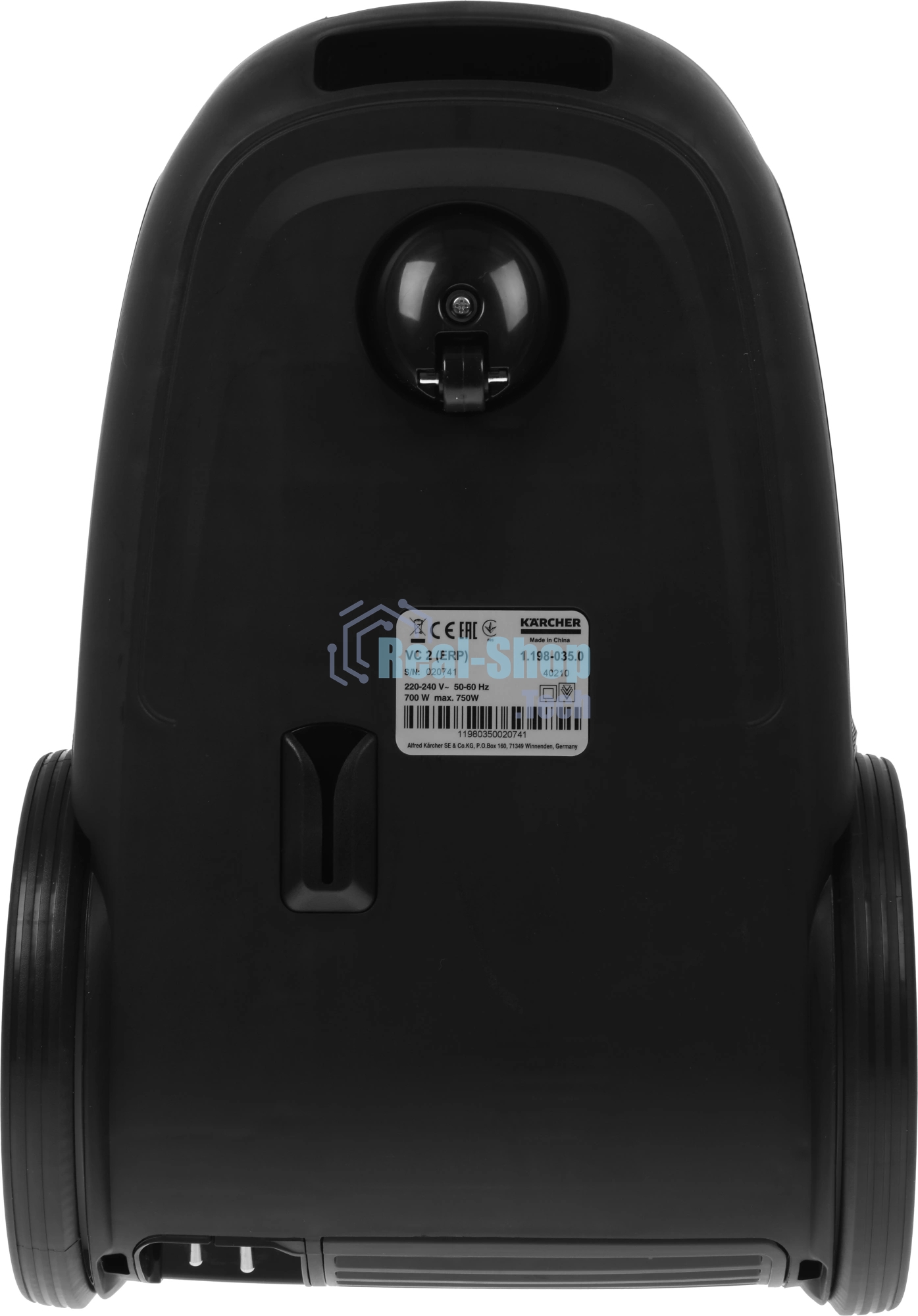Пылесос Karcher VC 2 белый/черный, 400/700 Вт, уборка сухая, пылесборник мешок 2.8 л