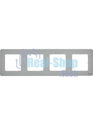 Рамка 4 поста алюминий Inspiria