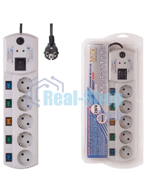 Сетевой фильтр Most EHV 2м (5 розеток) белый (коробка)