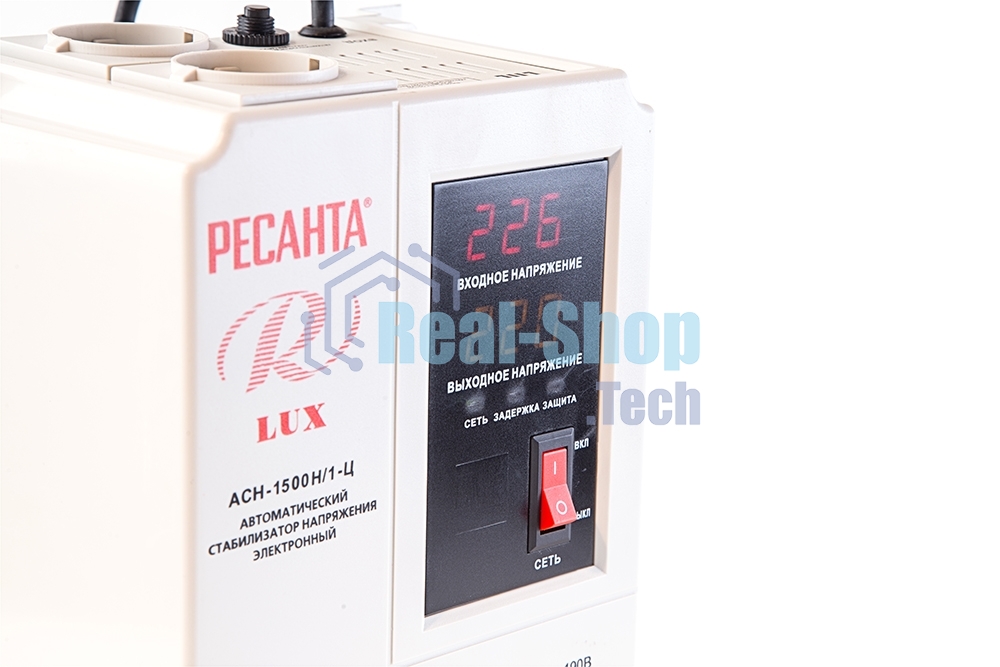 Стабилизаторы напряжения Ресанта АСН-1 500 Н/1-Ц 63/6/20 Стабилизатор Lux 220В±8%, Габариты 206х133х230, Вес 4,5кг