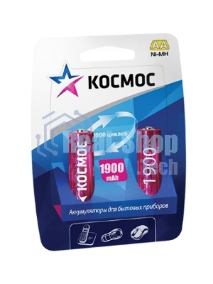 Аккумулятор Космос R6 NI-MH, 1900 мА·ч, 2 BL (блист.2шт)