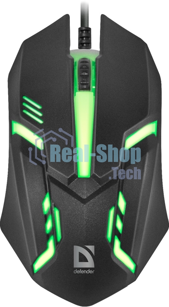 Мышь проводная Defender Hit MB-550 черный, 1600 dpi, USB, кнопки - 4