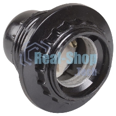 Патрон электрич. E27 Пкб27-04-К11 с кольцом карболит. черный (с этикет.) ИЭК EPK11-04-01-K01