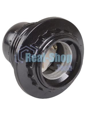 Патрон электрич. E27 Пкб27-04-К11 с кольцом карболит. черный (с этикет.) ИЭК EPK11-04-01-K01