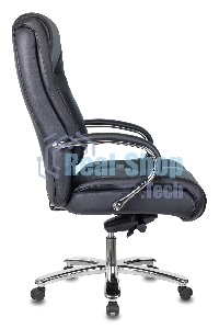Кресло руководителя Бюрократ T-9925SL/BLACK черный, кожа, крестовина хром