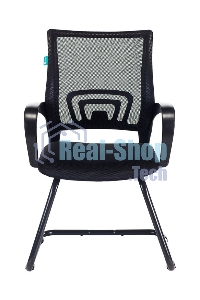 Кресло компьютерное Бюрократ CH-695N-AV/B/TW-11 на полозьях черный TW-01, сиденье черный TW-11