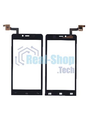 Сенсорное стекло (тачскрин) для Micromax Q370, черное